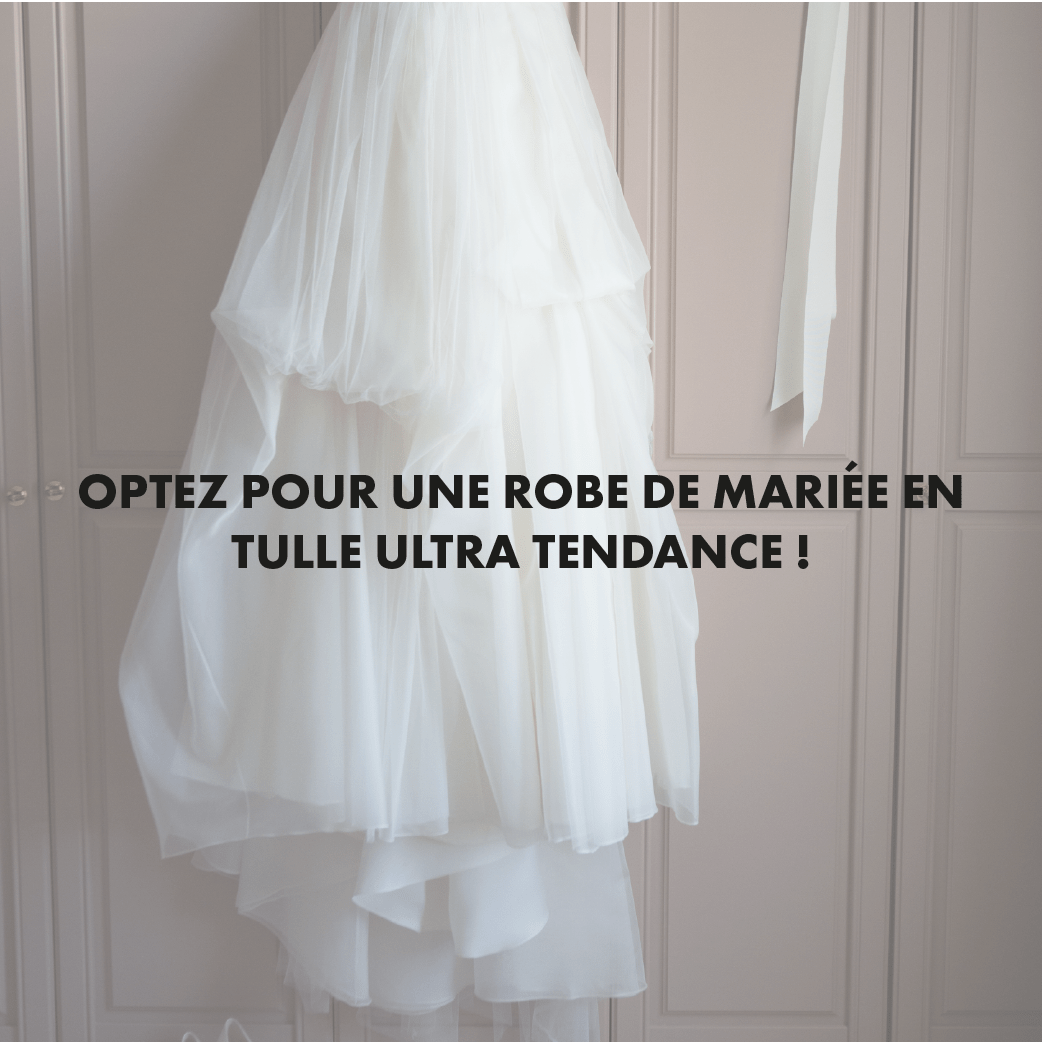 envie dune tenue romantique optez pour une robe de mariee en tulle ultra tendance